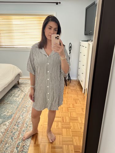 Customer photo review of James Striped Dress