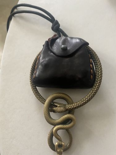 Customer photo review of Brass Ouroboros Bracelet