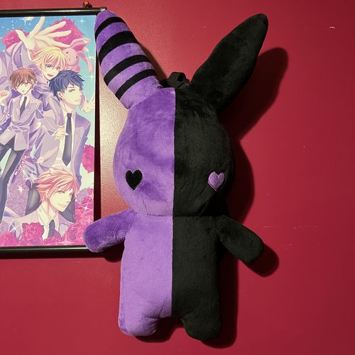 Customer photo review of Rabbit Plush Backpack (20" PURPLE/BLACK)