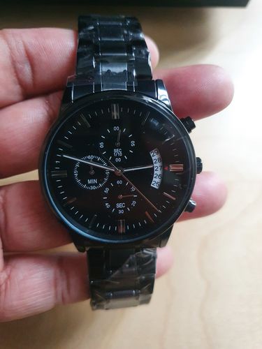 Customer photo review of Montre Acier Inoxydable - Gravure personnalisée