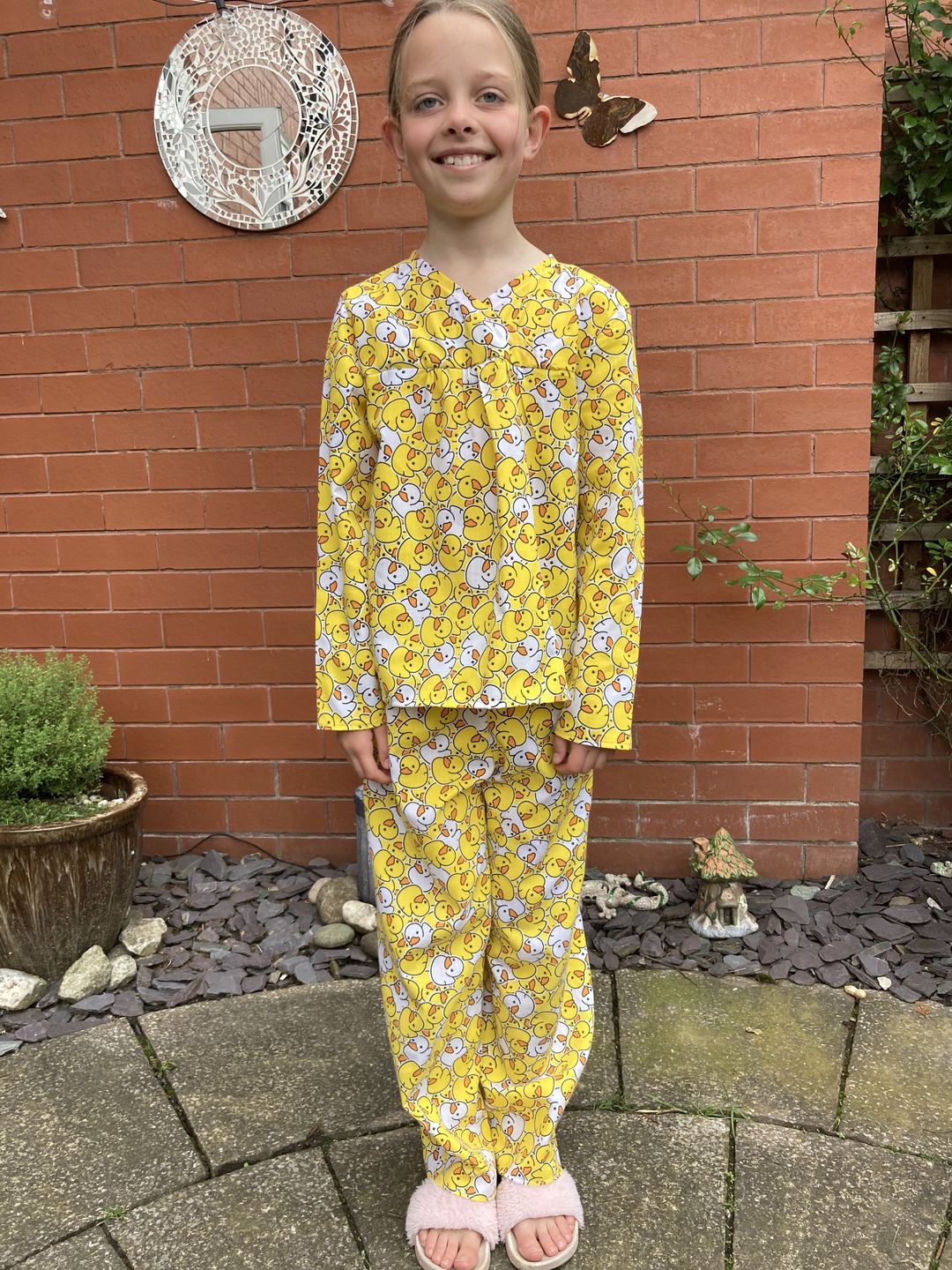 Customer photo review of Yellow and White Rubber Ducks Polycotton Fabric