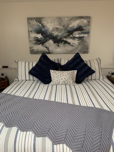 Customer photo review of 'Abstract Grey Clouds' Framed Canvas