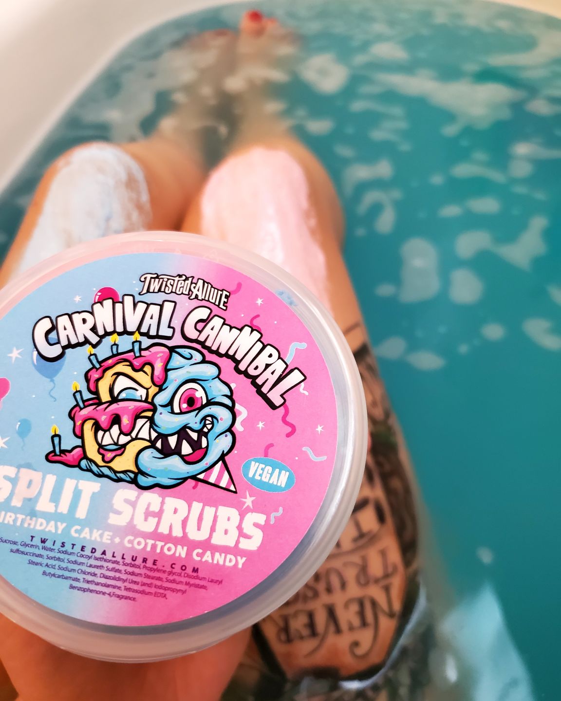 Customer photo review of Carnival Cannibal Split Scrub