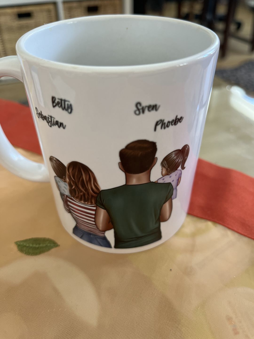 Customer photo review of Eltern mit 1-4 Kindern - Personalisierte Tasse