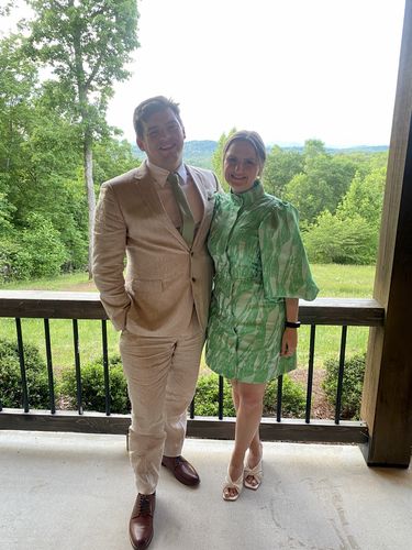 Customer photo review of WESY: Sage Green Tie, Pastel Green Tie, Mens Pocket Square, Mens Gift Set, Organic Green Tie, Sage Handkerchief, Mens Ties, Tie Garden