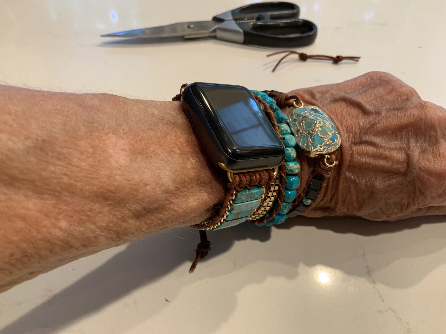 Customer photo review of Native Turquoise Protection Apple Watch Strap