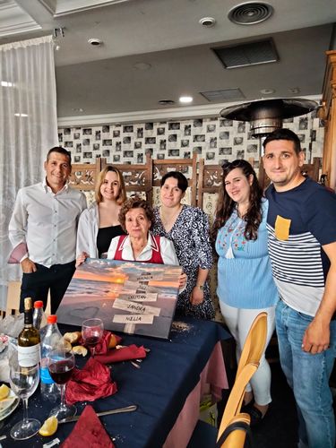 Customer photo review of Lienzo personalizado Corazon en la Playa