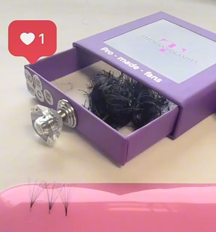 Customer photo review of 14D PRO-MADE VOLUME FANS 0.03 SINGLE LENGTH 8-18MM
