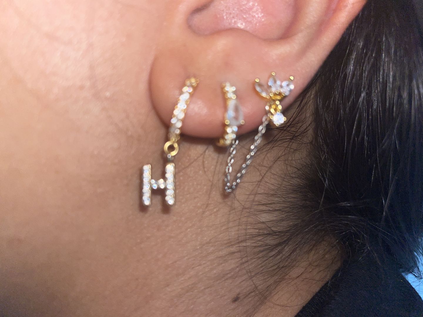 Customer photo review of Keshi Ohrstecker | 18K vergoldet