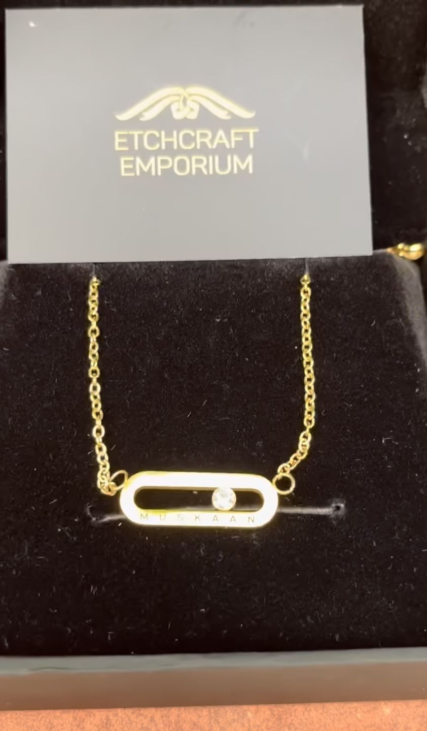 Customer photo review of Personalised Eternal Pendant