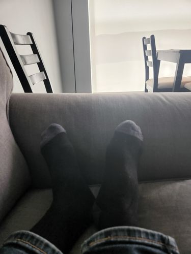 Customer photo review of J.B. Field's Athletic "Bamboo Sport Crew" Socks