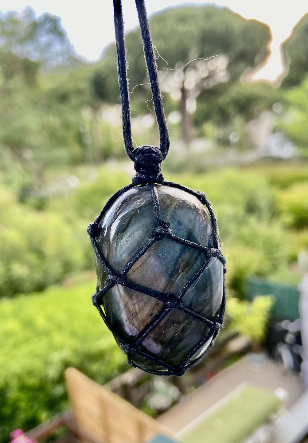 Customer photo review of Collier Labradorite Homme