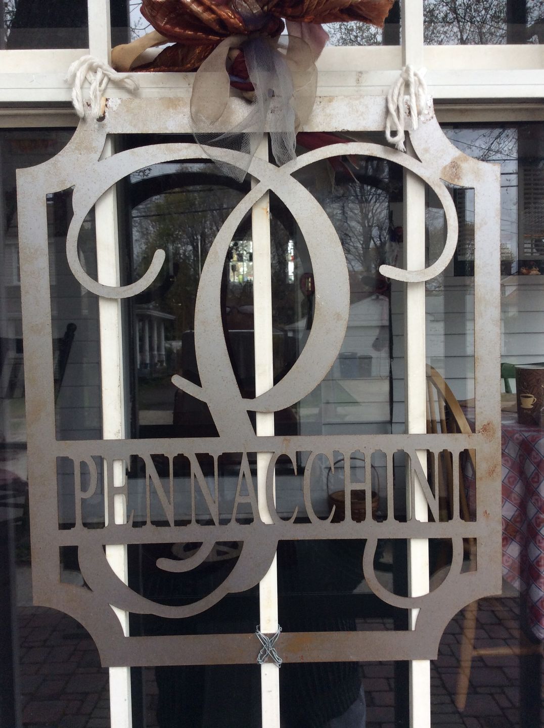 Customer photo review of Special Offer 15" Established Circle Name and Date Monogram