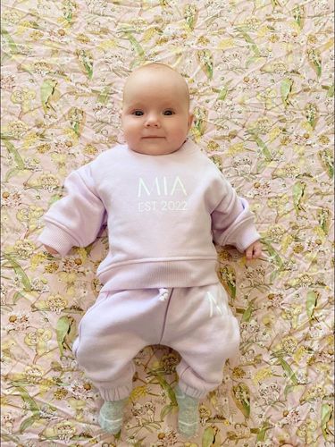 Customer photo review of MLW By Design - Established Personalised Tracksuit | Lilac | LIMITED EDITION
