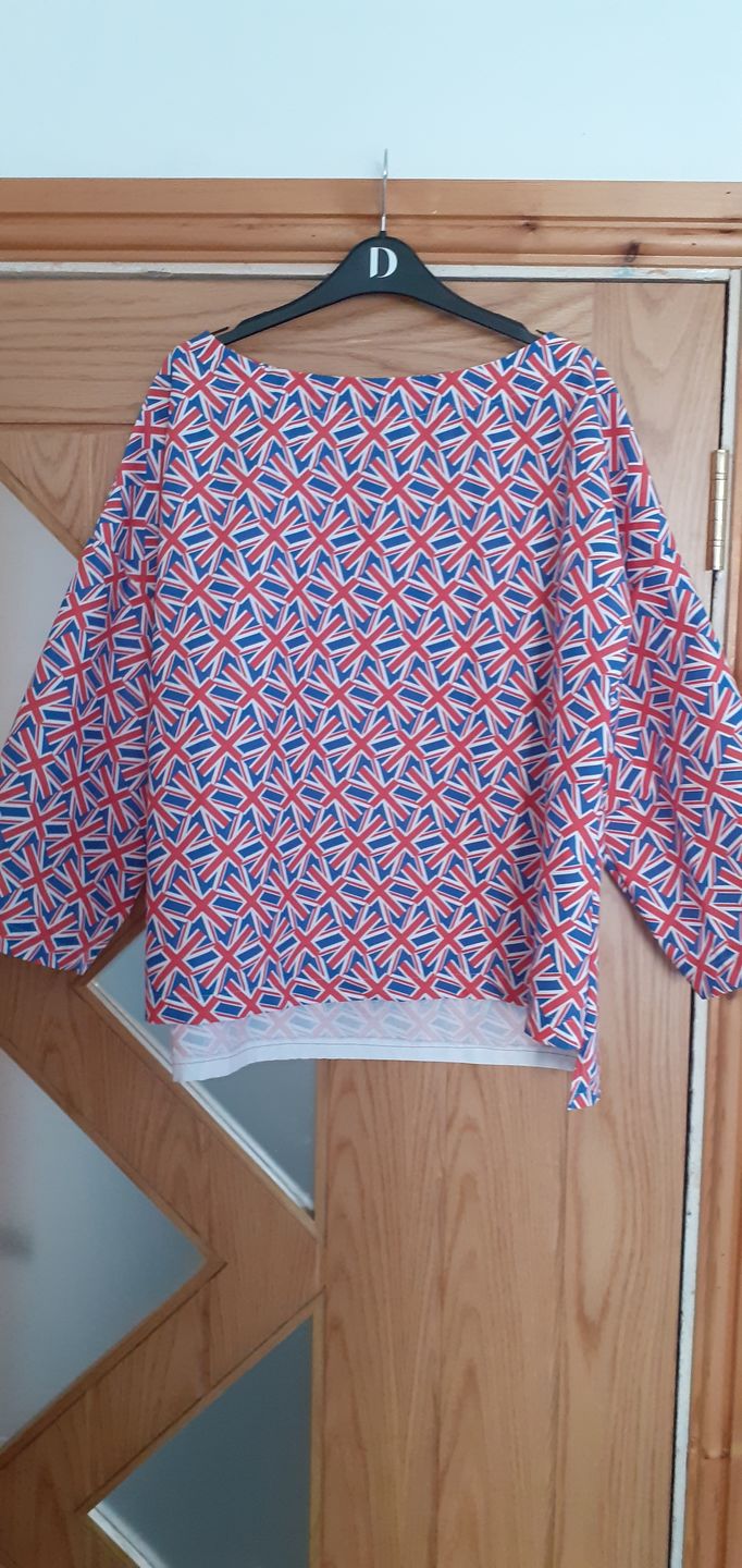 Customer photo review of Diagonal Union Jack Cotton Fabric
