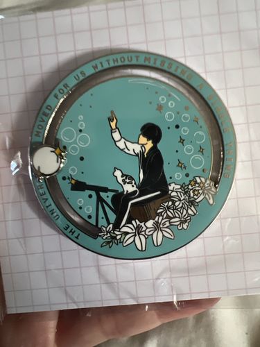 Customer photo review of BTS Bubble Jimin Enamel Pins