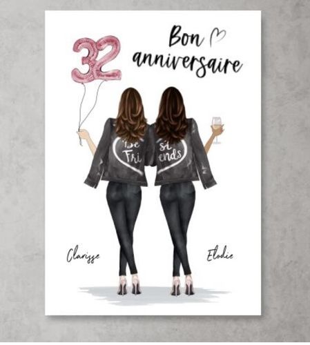 Customer photo review of Bon anniversaire - Poster personnalisé