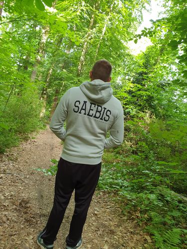Customer photo review of Lifestyle Herren Zip Hoodie mit Reißverschluss asphaltgrau by SAEBIS®