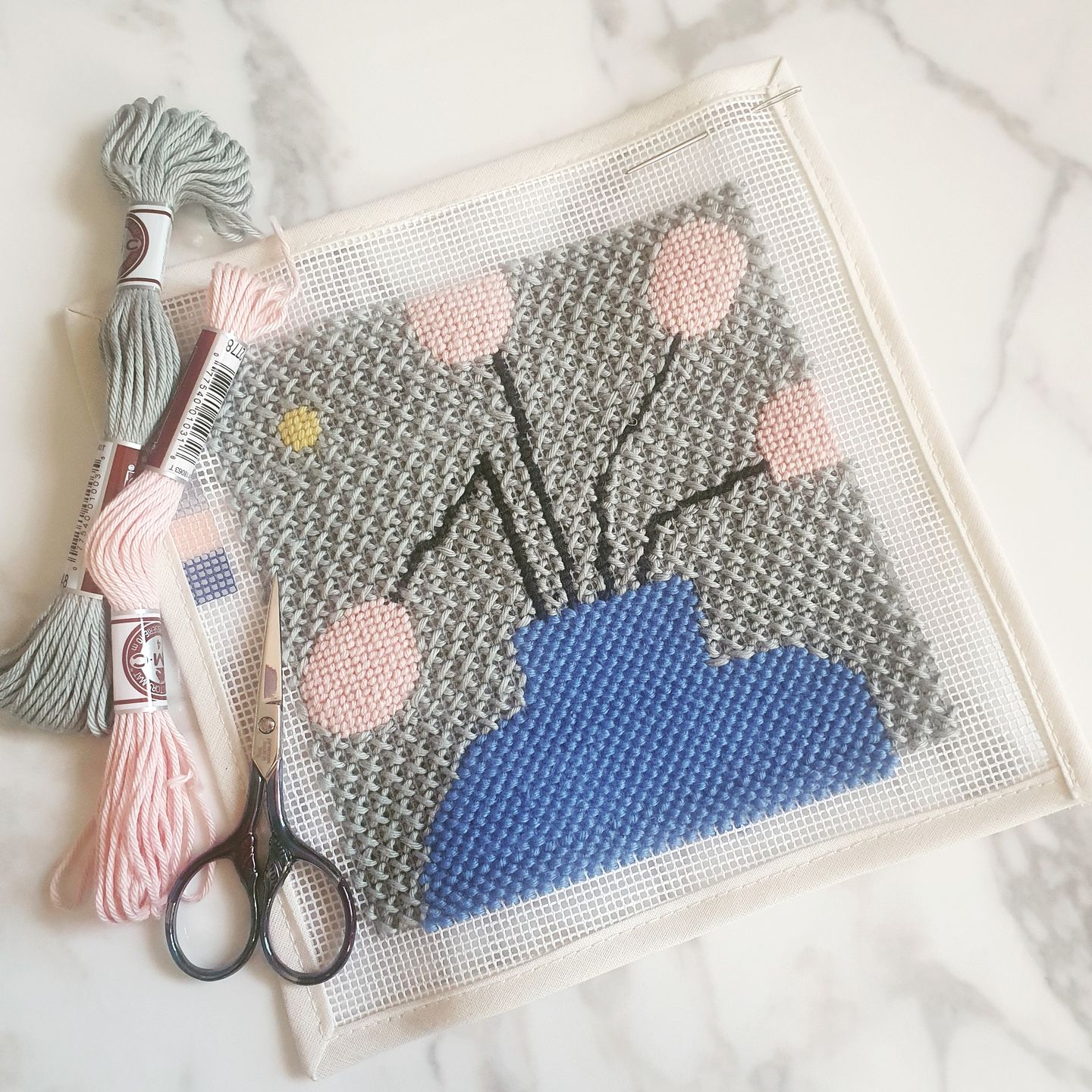 Customer photo review of The Sun Needlepoint Kit