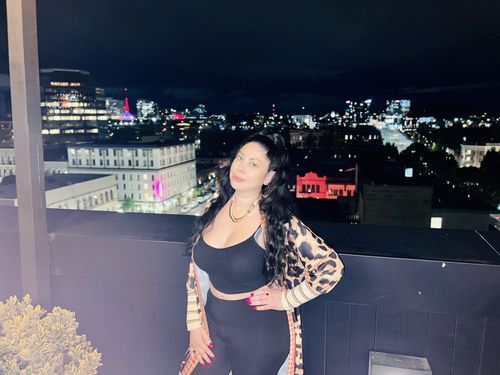 Customer photo review of Print Puff-Sleeve Cardigan