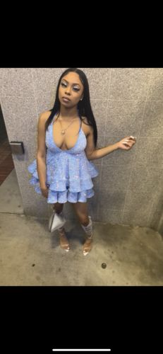 Customer photo review of BABY BLUE  (XS - XL)