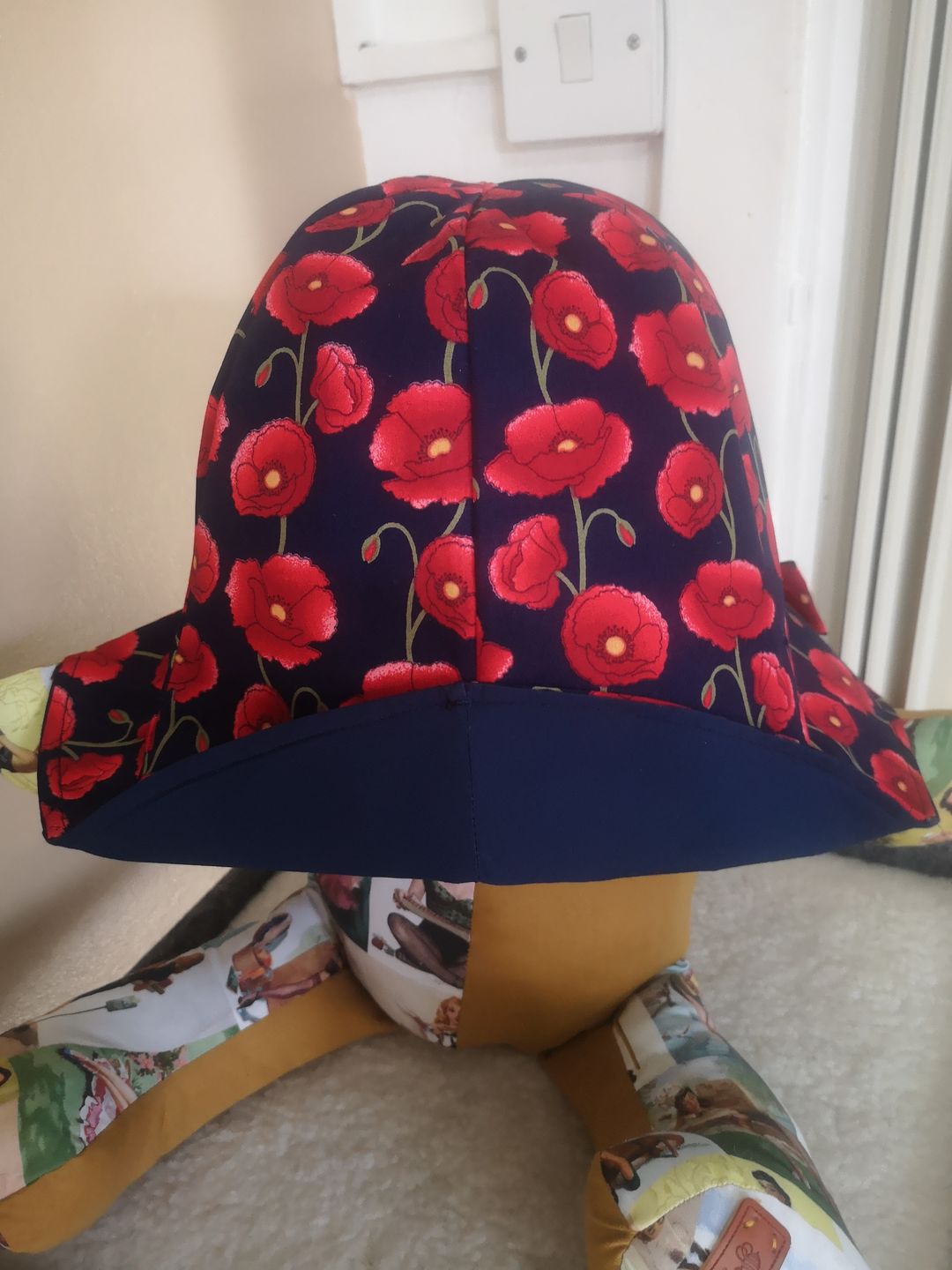 Customer photo review of Poppies Rose & Hubble Cotton Poplin Fabric