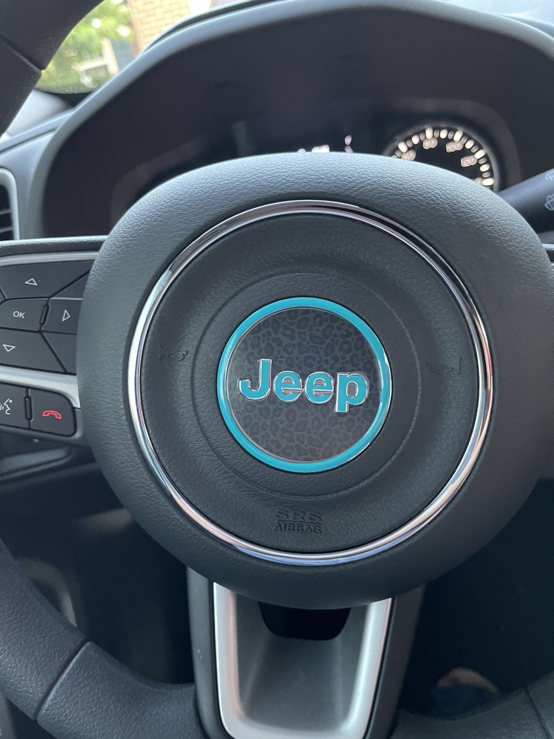 Customer photo review of Animal Print Steering Wheel Decal for Jeep