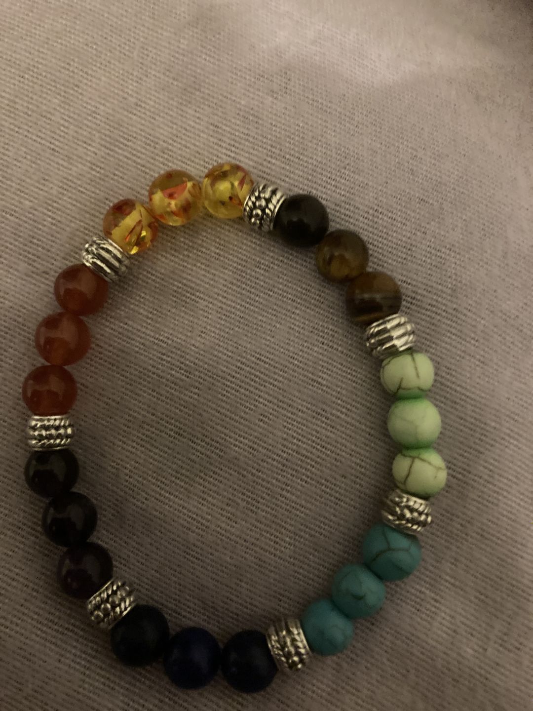 Customer photo review of CHAKRA Armband 7 Steine