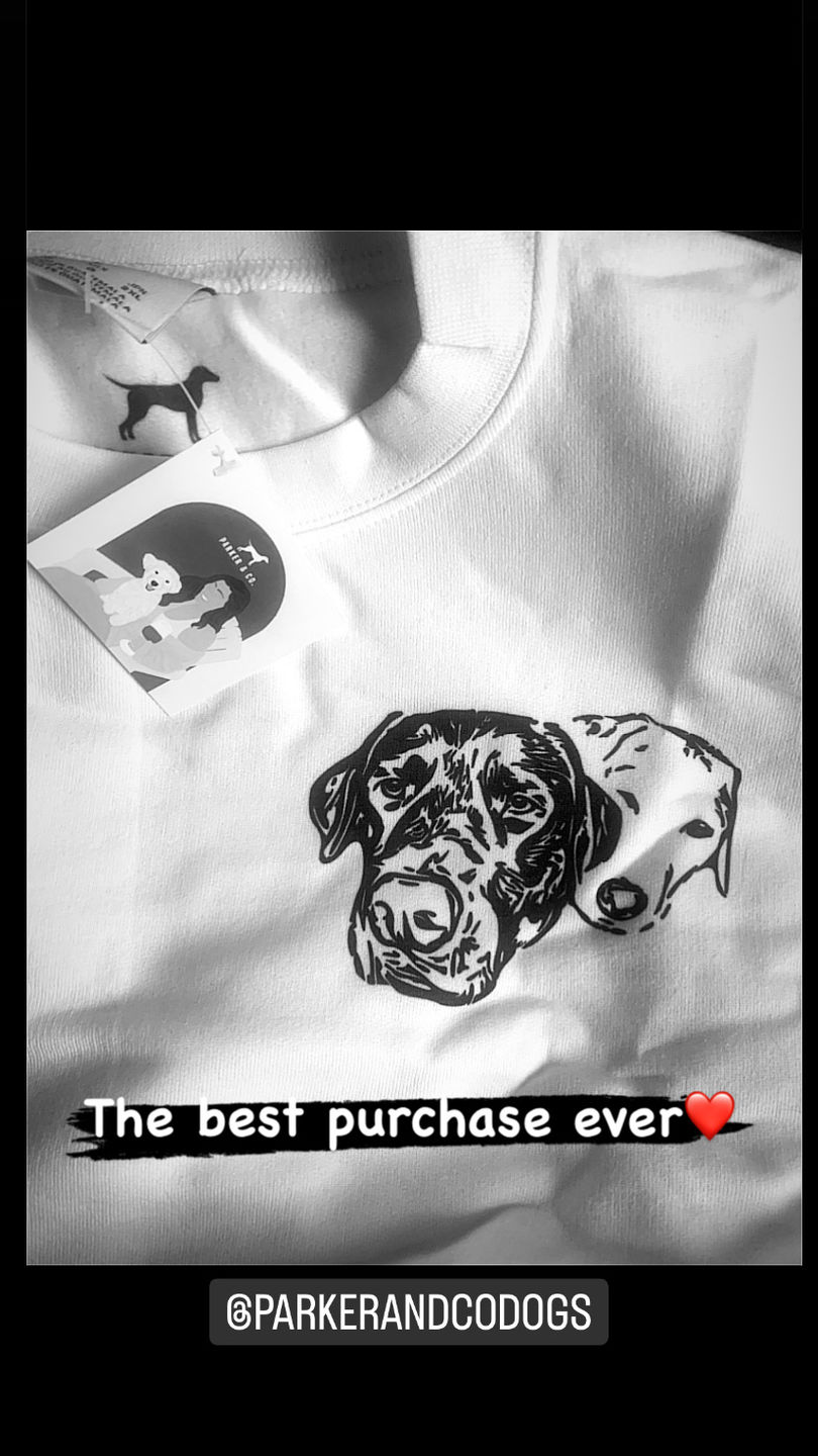 Customer photo review of Custom Pet Crewneck Sweater