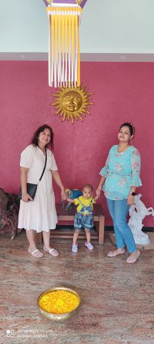 Customer photo review of Sky Blue Jeans Top