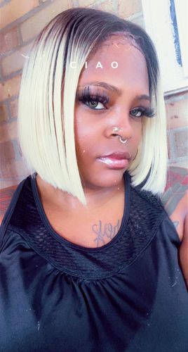 Customer photo review of Double CC Nose Stud