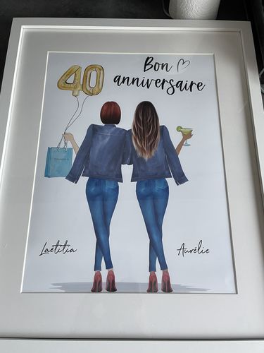 Customer photo review of Bon anniversaire - Poster personnalisé