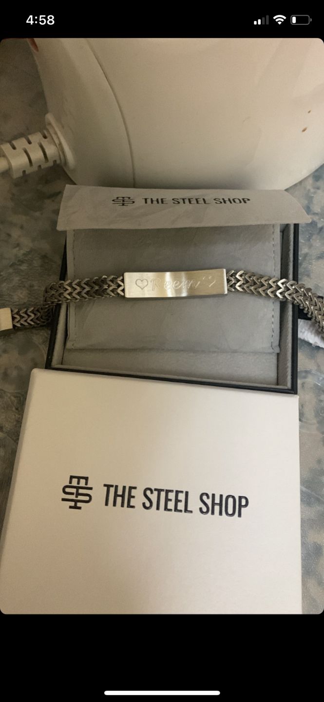 Customer photo review of Double Franco Link Engravable ID Bracelet