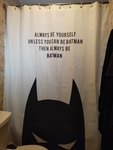Customer photo review of Cortina de baño Be Batman