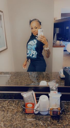 Customer photo review of MAKE MONEY NOT FRIENDS Unisex TShirt Match AJ9 Retro University Blue