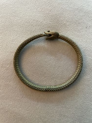 Customer photo review of Brass Ouroboros Bracelet