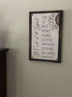 Customer photo review of Fruit of the spirit Galatians 5:22-23 canvas wall art
