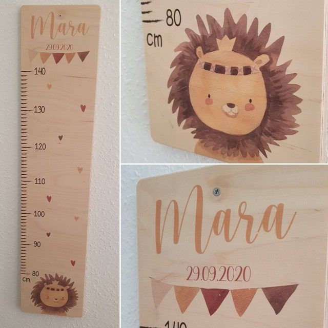 Customer photo review of Personalisierte Aluverbund / Holz Messlatte Boho