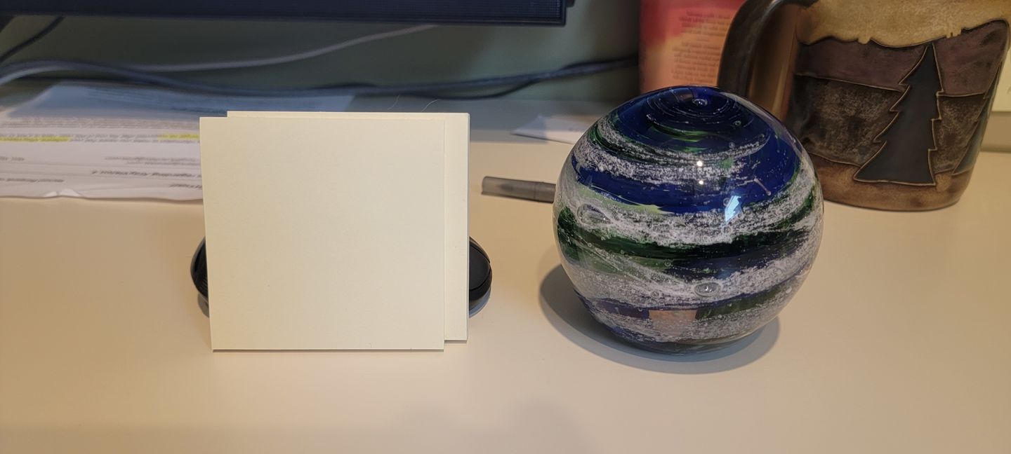 Customer photo review of Tranquil Swirl Paperweight with Cremation Ash