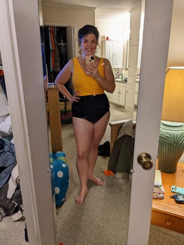 Customer photo review of Traveler Top | Yellow