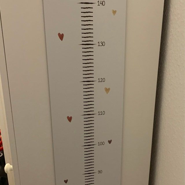 Customer photo review of Personalisierte Aluverbund / Holz Messlatte Boho