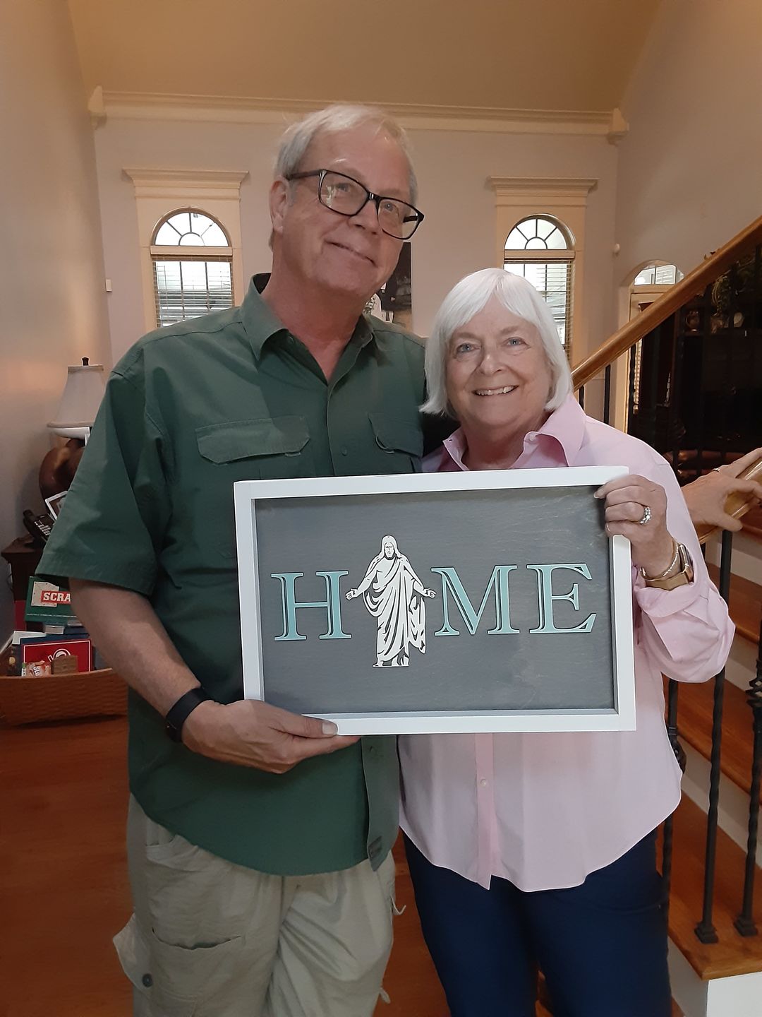 Customer photo review of Christ Centered Home Sign