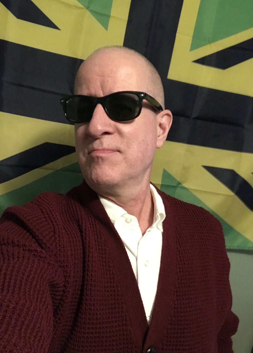 Customer photo review of Waffle Knit Cardigan - Burgundy