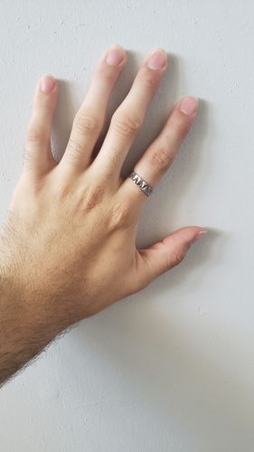 Customer photo review of .925 silver “forza” ring