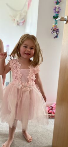 Customer photo review of Kentucky Pearl Lace Dress Pink (1-6 Years) (MRK X)