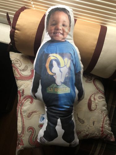 Customer photo review of Create A Custom Full Body Shaped Pillow