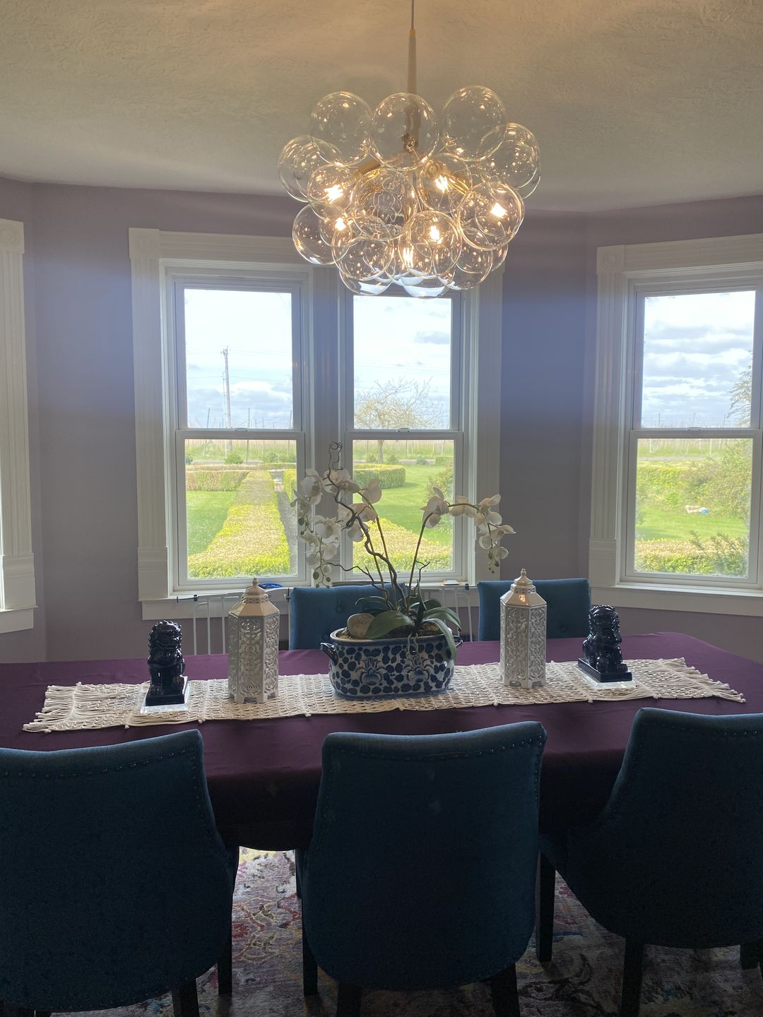 Customer photo review of Modern Clear Glass Bubble Cluster Chandelier