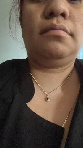 Customer photo review of Evil Eye with Franco Chain 14k