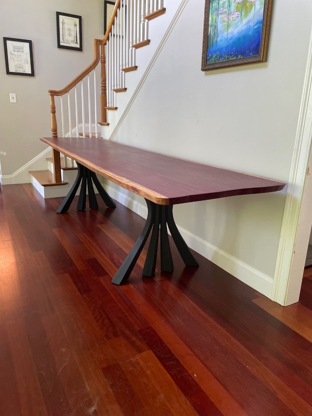 Customer photo review of Metal Table Legs - 420 Akro - 24W, 28H inch - Set of 2 pcs - Flowyline