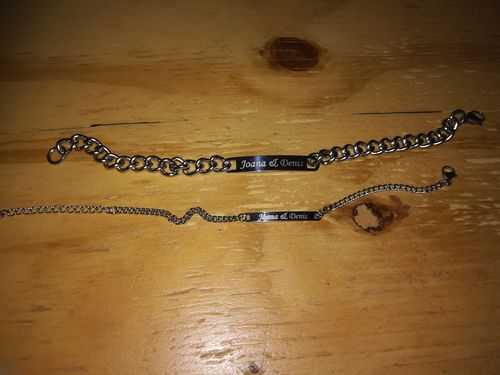 Customer photo review of Bracelet gourmette personnalisable homme ou femme en acier chirurgical